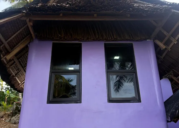 Purple Beach House For Two Guests